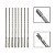 Jogo 8 Brocas SDS Plus 6X160 mm Aço Carbono Tungstênio - Imagem 1