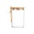 Pote Hermético Vidro Redondo 400ml Tampa Bambu - Imagem 2