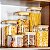 Pote Vidro Borossilicato 2400ml Quadrado Grande Tampa Bambu - Imagem 5