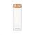 Pote Vidro Borossilicato 2400ml Quadrado Grande Tampa Bambu - Imagem 2