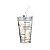 Copo Vidro 450ml C/ Tampa Canudo Receitas para Drinks - Imagem 2