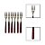 Kit 6 Garfos Linha Legna Aço Inox Madeira - Imagem 1