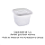 Pote de Plastico Quadrado 1,2L - Imagem 3