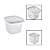 Pote de Plastico Quadrado 1,2L - Imagem 1