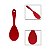 Colher Servir Silicone Vermelho - Imagem 1