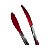 Pegador Multiuso Pinça Vermelho Inox Silicone G - Imagem 4