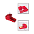 Conjunto Porta Detergente Plastico Vermelho - Imagem 1