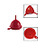 Funil Grande de Plastico Vermelho 12,5cm - Imagem 1