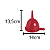 Funil Pequeno de Plastico Vermelho 9cm - Imagem 3
