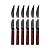 Kit 6 Facas Churrasco Linha Legna Aço Inox Madeira - Imagem 2