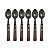 Kit 6 Colheres Mesa Inox Madeira Linha Legna - Imagem 2