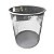 Lixeira Prata De Metal Redonda Para Escritório 12L - Imagem 3