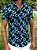 Camisa Flores Pinceladas Azul - Imagem 1