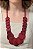 Colar Magia Rubra - Maxicolar de Madeira Boho Vermelho - Imagem 2