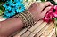 Pulseira Miçanga e Fecho de Madeira - Nude - Imagem 4