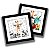 Conjunto Quadro Decorativo Casal Girafa Sala Quarto 30x30 - Imagem 1