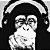 Quadro Macaco Chimpanzé de Fone Sala Decoração Mais Barato - Imagem 2