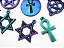 Molde de Silicone Estrela David Pentagrama Ankh Cruz Egipcia Triplicate - Imagem 5