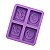 Forma Molde de Silicone Sabonete Artesanal 4 Cavidades Flor S19 - Imagem 2