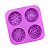 Forma Molde de Silicone Sabonete Redondo Artesanal Flor S18 - Imagem 1