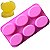 Forma Molde de Silicone Sabonete Artesanal 6 Cavidades Oval Liso S27 - Imagem 1