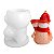 Molde de Silicone para Vela Artesanal Natal Boneco de Neve 9,5cm - Imagem 1
