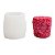 Molde de Silicone Vela Floral Flores Coração Amor Rosas 7cm - Imagem 1
