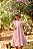 Vestido midi em lese rosa claro - Imagem 1