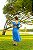 Vestido midi em lese azul - Imagem 3