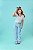 Conjunto calça pantalona poá azul e blusa canelada - Imagem 3