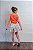 Conjunto shorts borboleta blusa laranja - Imagem 2