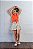 Conjunto shorts borboleta blusa laranja - Imagem 1