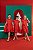 Vestido infantil vermelho com botões - Imagem 1