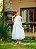 Vestido midi em renda branco - Imagem 1