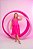 Vestido midi pink com laço no ombro - Imagem 2
