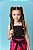 Conjunto shorts saia pink e blusa - Imagem 3