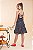Vestido midi infantil poá preto - Imagem 4