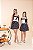 Conjunto infantil shorts saia poá preto - Imagem 1