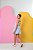 Conjunto infantil menina shorts saia blusa listra azul - Imagem 3