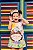 Vestido infantil menina laço rosa e azul - Imagem 5