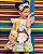 Vestido infantil menina laço rosa e azul - Imagem 2