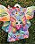 Vestido fantasia infantil borboleta colors com asa 3D - Imagem 1