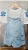 Jardineira + blusa bordada com brilho azul - Imagem 1