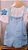 Jardineira + blusa bordada com brilho azul - Imagem 5