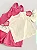 Jardineira + blusa bordada com brilho rosa - Imagem 6