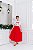 Conjunto infantil saia longa e blusa vermelho laços - Imagem 1