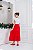 Conjunto infantil saia longa e blusa vermelho laços - Imagem 2