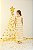 Vestido longo infantil amarelo borboletas - Imagem 4