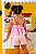 Conjunto menina shorts rosa blusa listra - Imagem 3