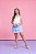 Conjunto menina shorts saia listra azul e blusa peplum - Imagem 6